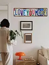 Love You More Vintage Metal Sign Plaque Above Door Street Sign Express Love & Warmth for Bedroom Living Room Home Bar Coffee Wall Decor