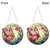 5D Diamond Painting Double Sided Effect  Stained Glass Panel Decorative Home Garden Decoration Hanging Kit(Butterfly)