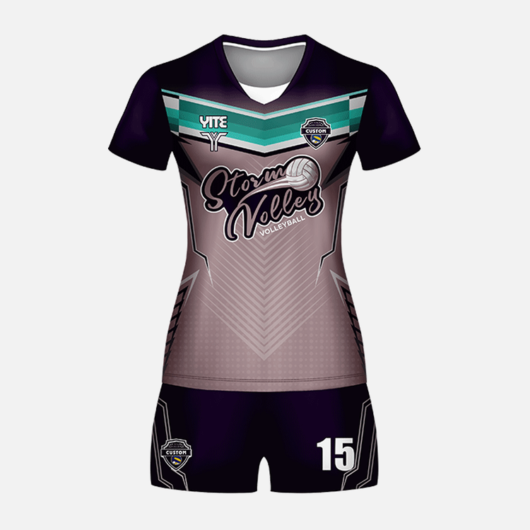 YITE | WP25-004-Black And Purple Volleyball  Uniforms