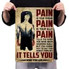La douleur de la boxe masculine est votre amie, la meilleure chose &agrave; propos de la douleur est qu&rsquo;elle vous dit - Panneaux en &eacute;tain m&eacute;tallique(20*30cm/30*40cm)