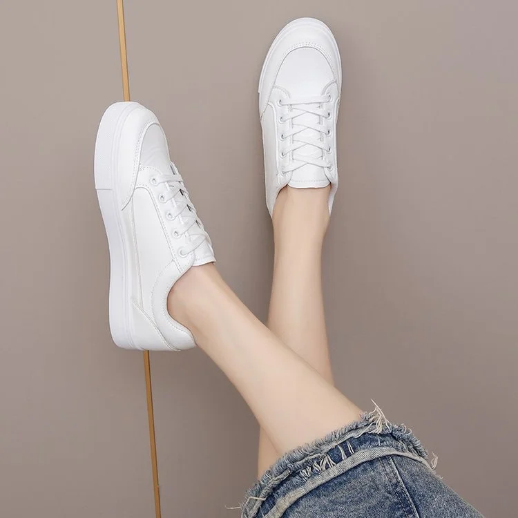 Churchf Churchf Color Low Top Small White Shoes Female 2024 Spring And Autumn Korean Edition Students Round Head Tie Belt Board Shoes Casual Sports Flat Single Shoes
