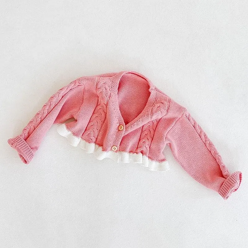 Cute Autumn Winter Infant Baby Girls Bowknot Rompers Clothing Kids Girl Long Sleeve Knit Rompers Clothes