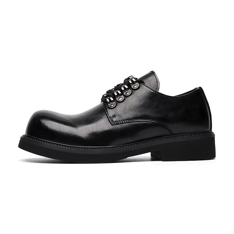 Tanguoant Tanguoant 2024 New Youth Platform British Work Shoes Fashion Round Top Platform Casual Fashion Shoes 50237-R