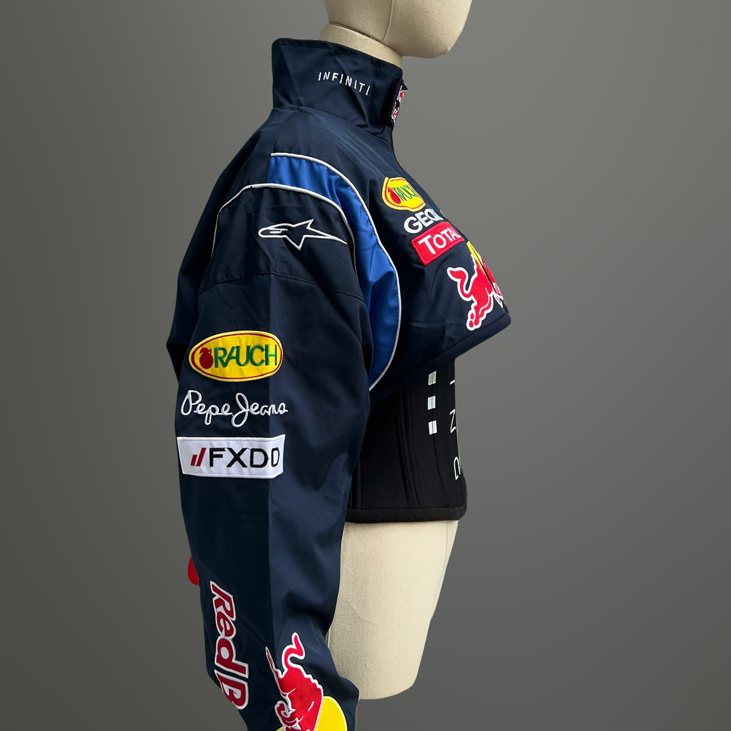 Women's Racing Print Suit Suspenders + Jacket Sexy Racing Girl Suit