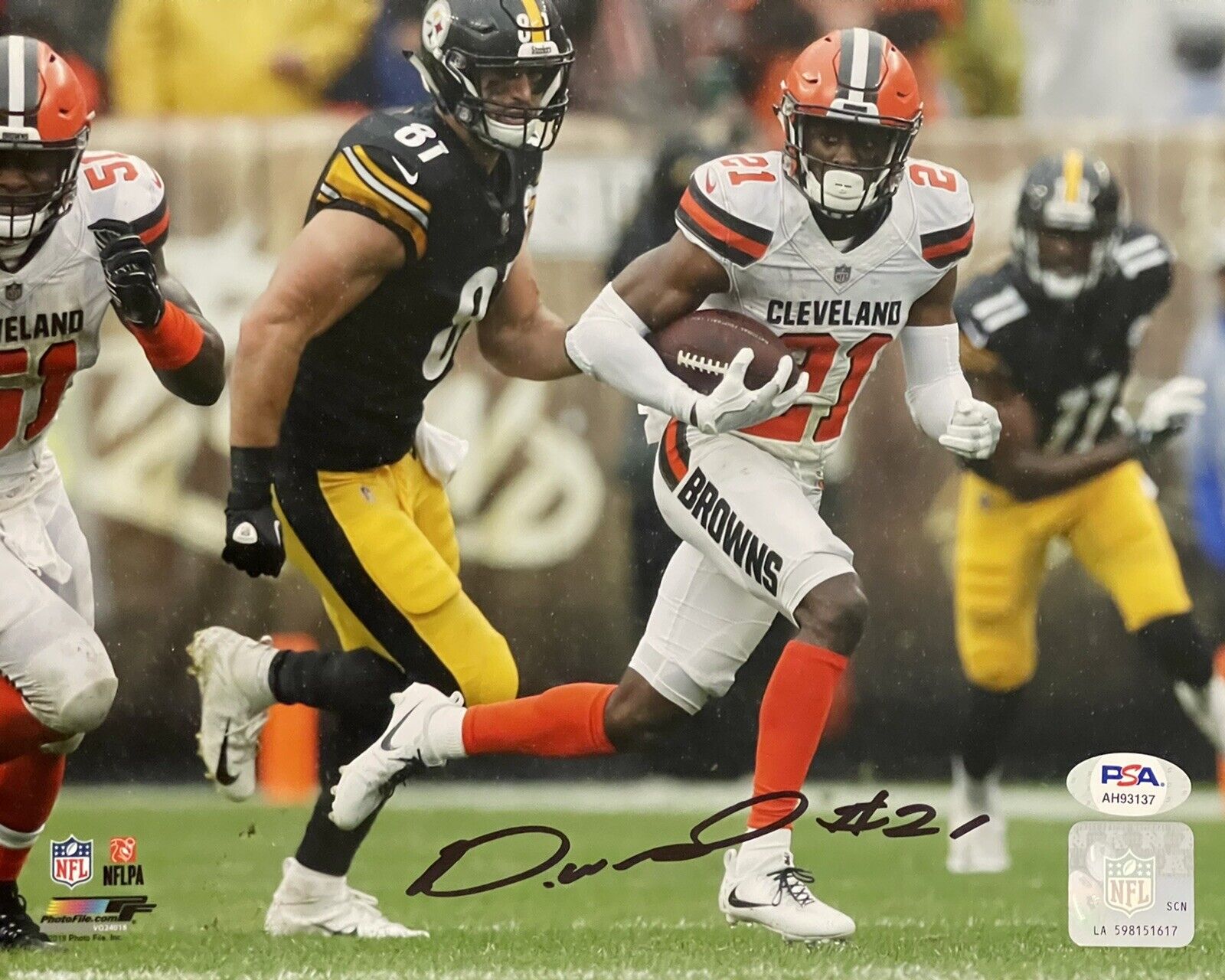 Denzel Ward Signed Autographed Cleveland Browns 8x10 Photo Poster painting Psa/Dna