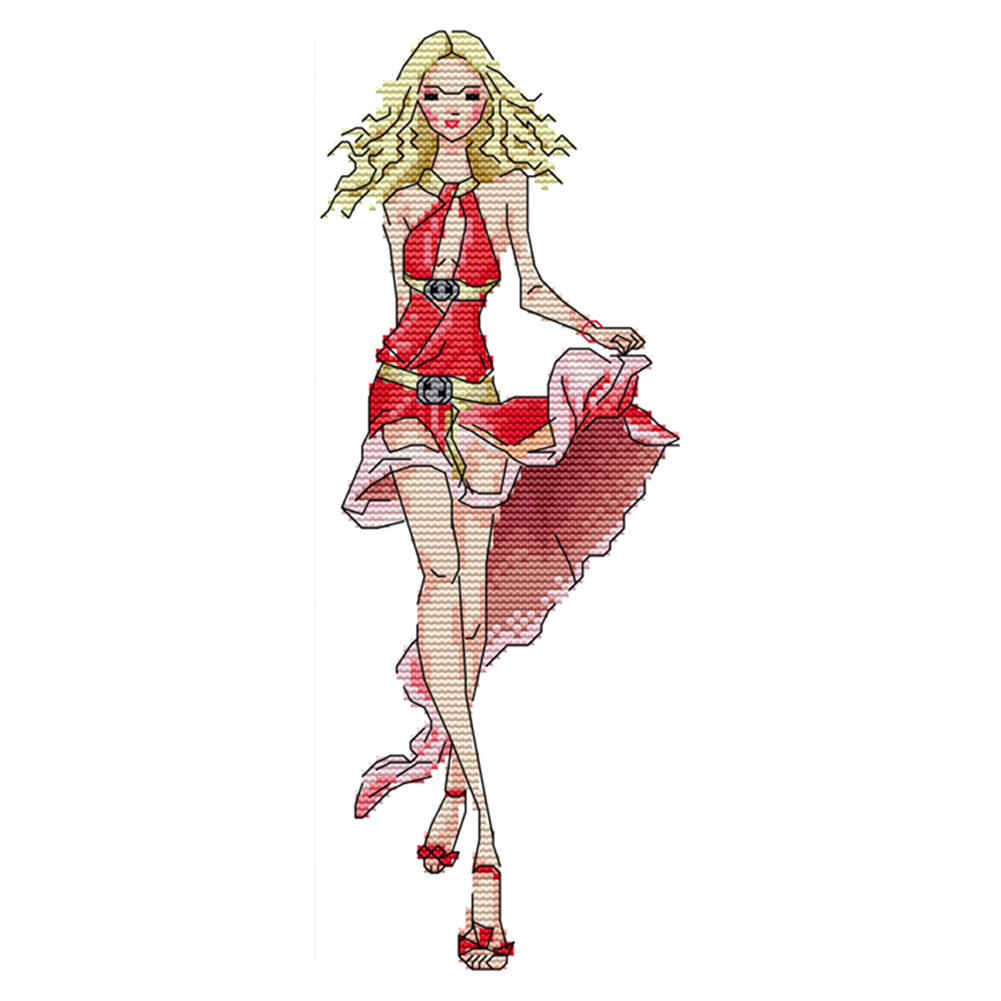 

Fashion Show - 14CT Stamped Cross Stitch - 15*32CM, 501 Original
