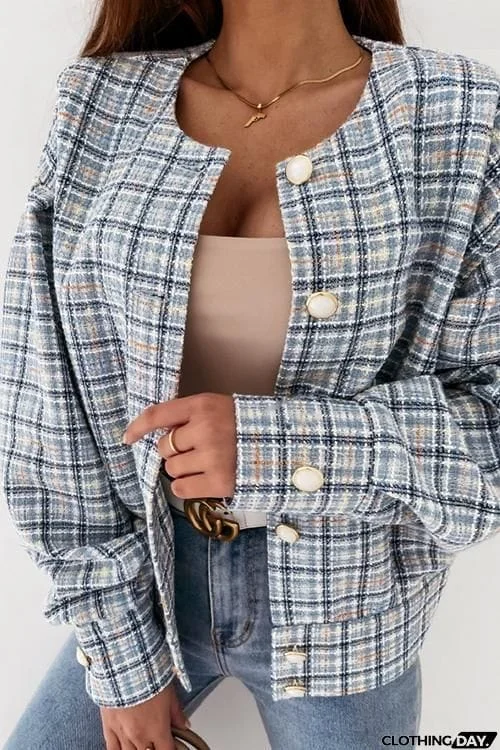 Pearl Button Plaid Jackets