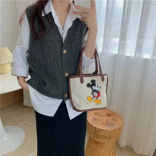 Women Sweater Vest Knitted Spring New Loose Lovely Gentle Elegant All-match V-neck Single Breasted Outwear Leisure Trendy Chic