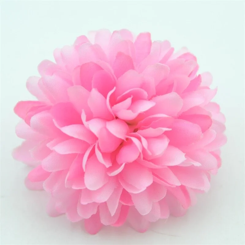 20pcs/lot 7cm Chrysanthemum Silk Artificial Flower Head Hydrangea Flowers Home Wedding Decoration Candy Gift Box DIY Accessories