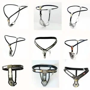 pornhint Pornhint Bondage Chastity Belt Stainless Steel Adjustable Female/Male Panties Lock Device