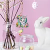 (US Only)PET Double Sided Special Shaped Easter Alphabet DIY Diamond Painting Keychain