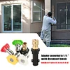 Pressure Washer Gun Adapter + 5 Nozzles Tips 1/4 Quick Connect for Karcher K2-K7