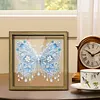 Diamond Painting Special Shaped Drill White Butterfly With Frame(8.46x8.46inch)