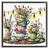 Cup Vase-11CT Stamped Cross Stitch 45*45cm/17.72*17.72in