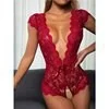 Churchf Sex Lingerie De-Back Deep V-Neck Lace Passion To Seduce Pajamas Hollow Sex Lingerie Sexy Dress