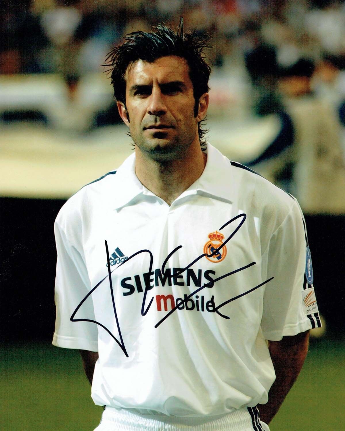 Luis FIGO SIGNED Autograph 10x8 Photo Poster painting 2 AFTAL COA Portugal Football Real Madrid