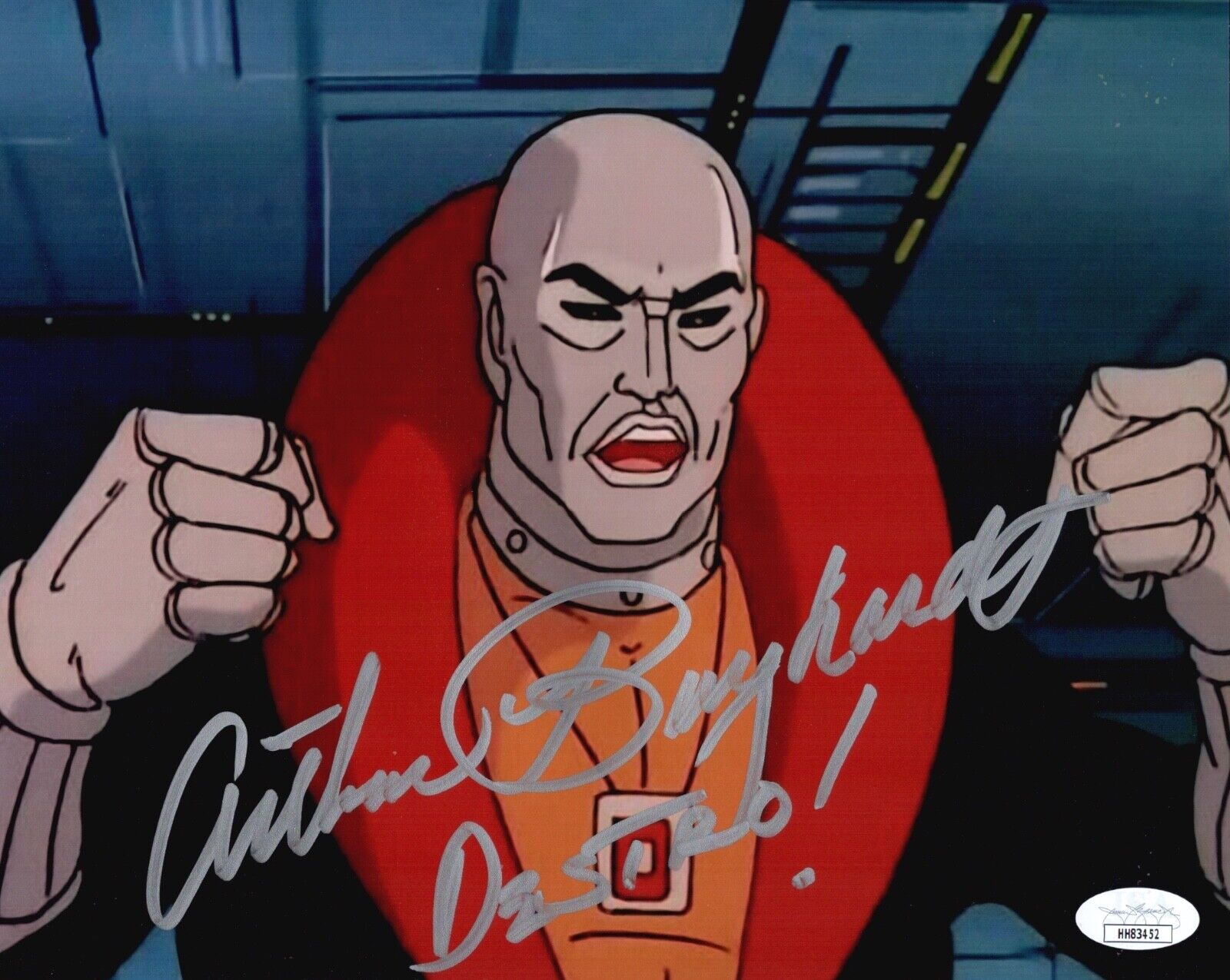 ARTHUR BURGHARDT Signed DESTRO G.I. Joe 8x10 Photo Poster painting Autograph JSA COA Cert