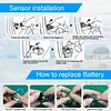 Tire Pressure Monitoring System with 4 External Sensors Tire Pressure Monitor Digital LCD Display Solar Charging for Sedan RV Trailer Truck