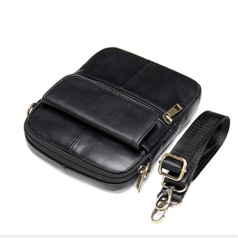 Mens Vintage Classci Large Capacity Casual Leather Shoulder Packs Crossbody Bags