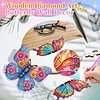 3D Wooden Diamond Art Butterfly Wall Decor Kit - DIY Sparkling Butterfly Craft for Home Decoration