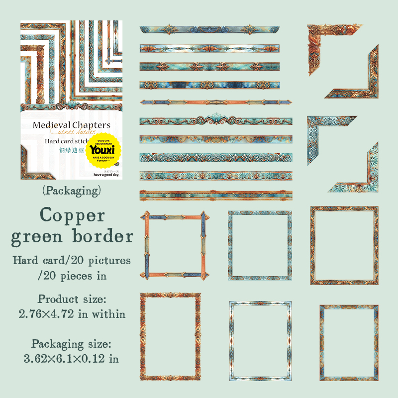 Sticker - Medieval Chapters Series Vintage Corner Border 