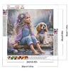 Diamond Painting-5D Full Round Drill Girl