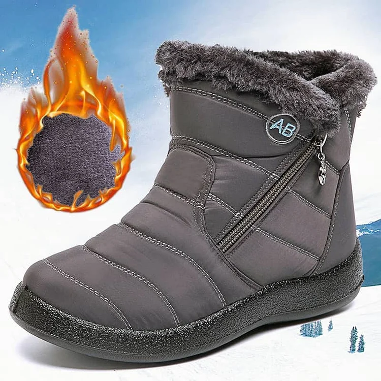 2023 nowe damskie ciepłe wodoodporne buty z zamkiem błyskawicznym śnieżne bawełniane buty