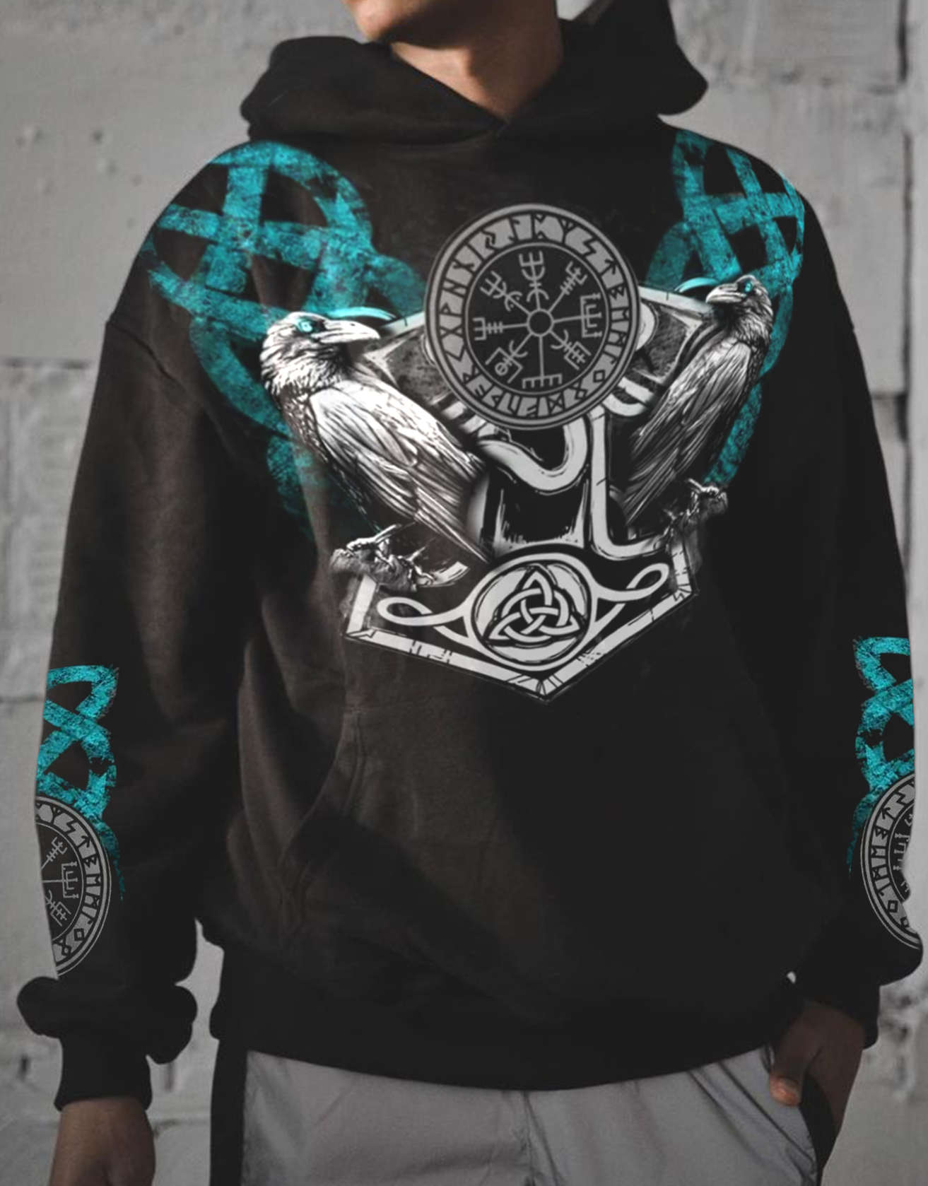 Viking Totem Imprint Hoodie / TECHWEAR CLUB / Techwear