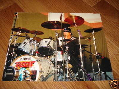 Ratt Bobby Blotzer Live 8x10 Color Drums Photo Poster painting