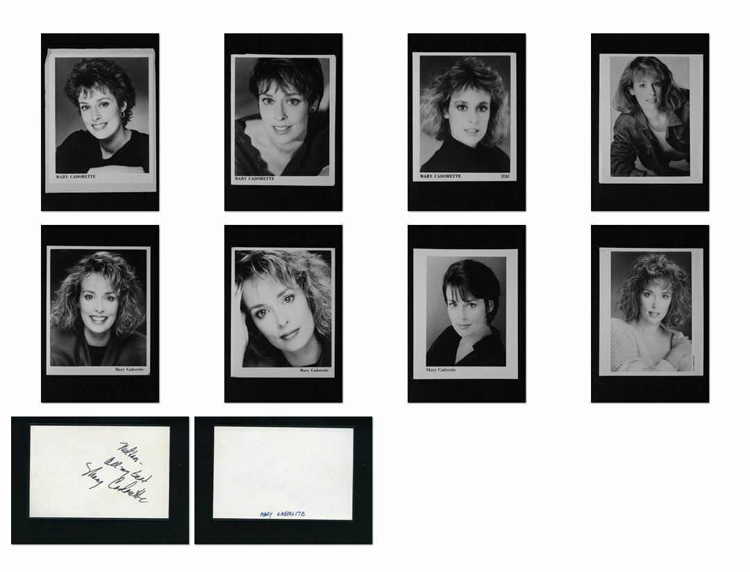 Mary Cadorette - Signed Autograph and Headshot Photo Poster painting set - Three's A Crowd