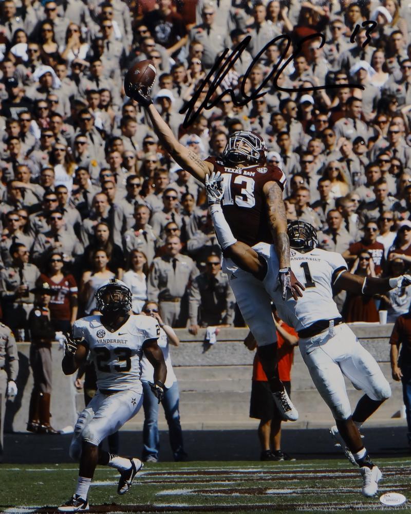 Mike Evans Autographed *Black Texas A&M 16x20 Leaping Photo Poster painting- JSA Witnessed A