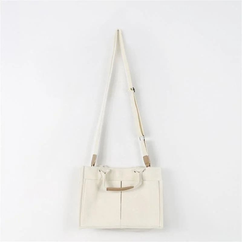 Women's Shoulder Bag Canvas Bag Sewing Thread Handbag Luxury Handbags Women Bags Designer Multi-Pocket Large Capacity Tote Bag