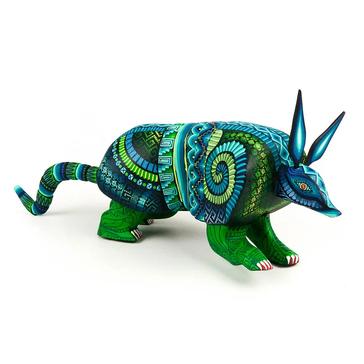 Armadillo - Oaxacan Alebrije Wood Carving Mexican Folk Art Sculpture