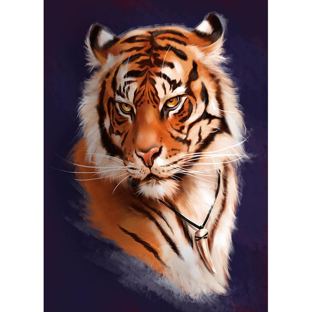 

30*40CM Round Drill Diamond Painting-Tiger, 501 Original