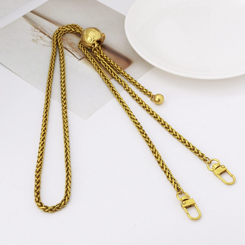 5 Pieces Alloy Solid Color Bag Chain Bag Straps