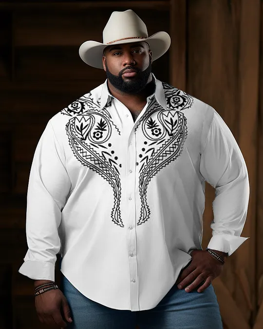 big and tall western dress shirts Scully Floral Embroidered Vintage Western Shirt