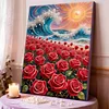 DIY Framed Pearl Painting - Handmade Self - Adhesive Pearls - Seaside Rose