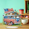(US Only)Acrylic 2D Flat Print DIY Independence Day RV Diamond Art Tabletop Decorations