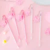 20PCS Pink Cherry Blossom Pendant 0.38mm Gel Signature Pen School Student Office Cute Stationery Kids Gift