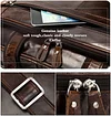 Leder Aktentasche Laptoptasche Herren, Vintage Ledertasche Businesstasche f&uuml;r bis 17 Zoll Laptop, Klassische Echt-Leder Schultertasche Arbeitstasche Messenger Tasche