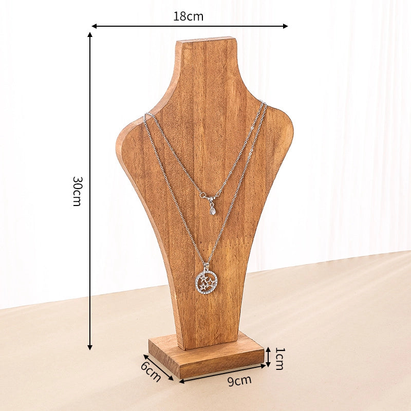 1 Piece Solid Wood Retro Minimalist Vase Jewelry Display Jewelry Rack