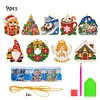 9pcs DIY Double-Sided Rhinestone Acrylic Diamond Art(Christmas gift)