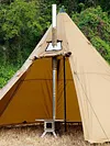 Anti-Scald Camping Tent Stove Chimney Fireproof Ribbon with Adjustable Clamps