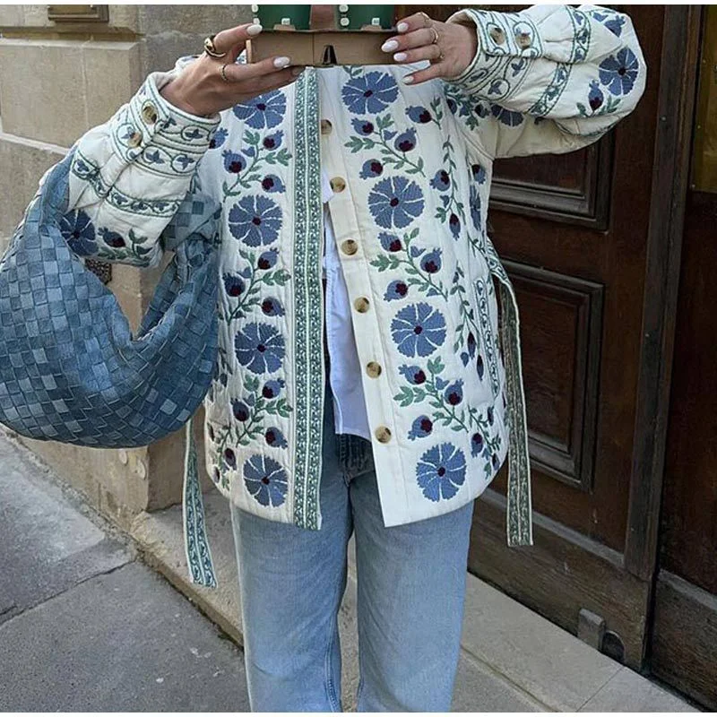 Toloer Cotton Jacket 2024 Fashion Female Autumn And Winter Single Breasted Warm Coat-Outfit Ideas