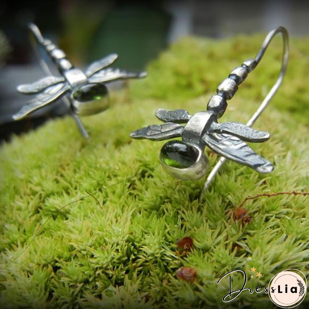 Luxurious Fashion Wedding Jewelry for Women Earring Exquisite Dragonfly 925 Sterling Silver Natural Aquamarine Colors Diamond Earrings Gorgeous Woman Engagement Anniversary Party Accessories Fine Gift