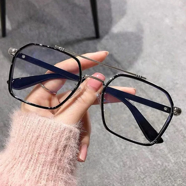 Ultralight Vintage Eye Glasses Women Men Anti Blue Light Square Eyewear Square Eyeglasses Optical Spectacle Computer Goggles