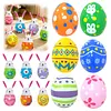 6 Pcs Easter Inflatable Outdoor Decorations PVC Colored Giant Egg Ornaments Blow Up Easter Egg Yard Decorations for Lawn/Garden/Porch/Courtyard