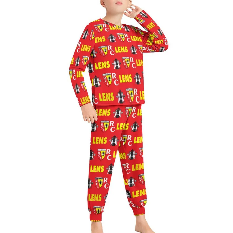 RC Lens Ensemble Pyjama Manches Longues Vêtements De Nuit Junior Enfants