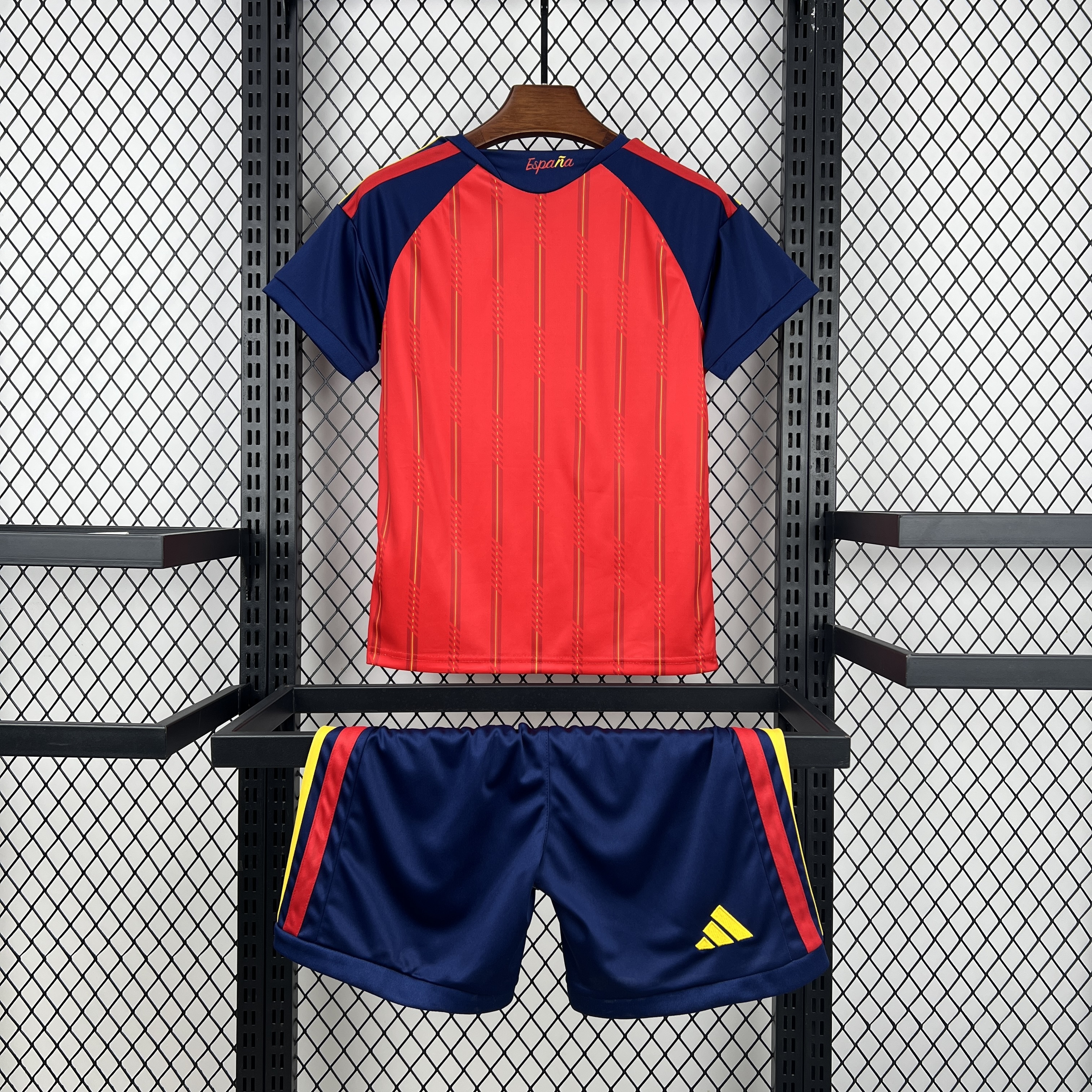 2026 Spain Home Kids Kit Soccer Jersey Thai Quality