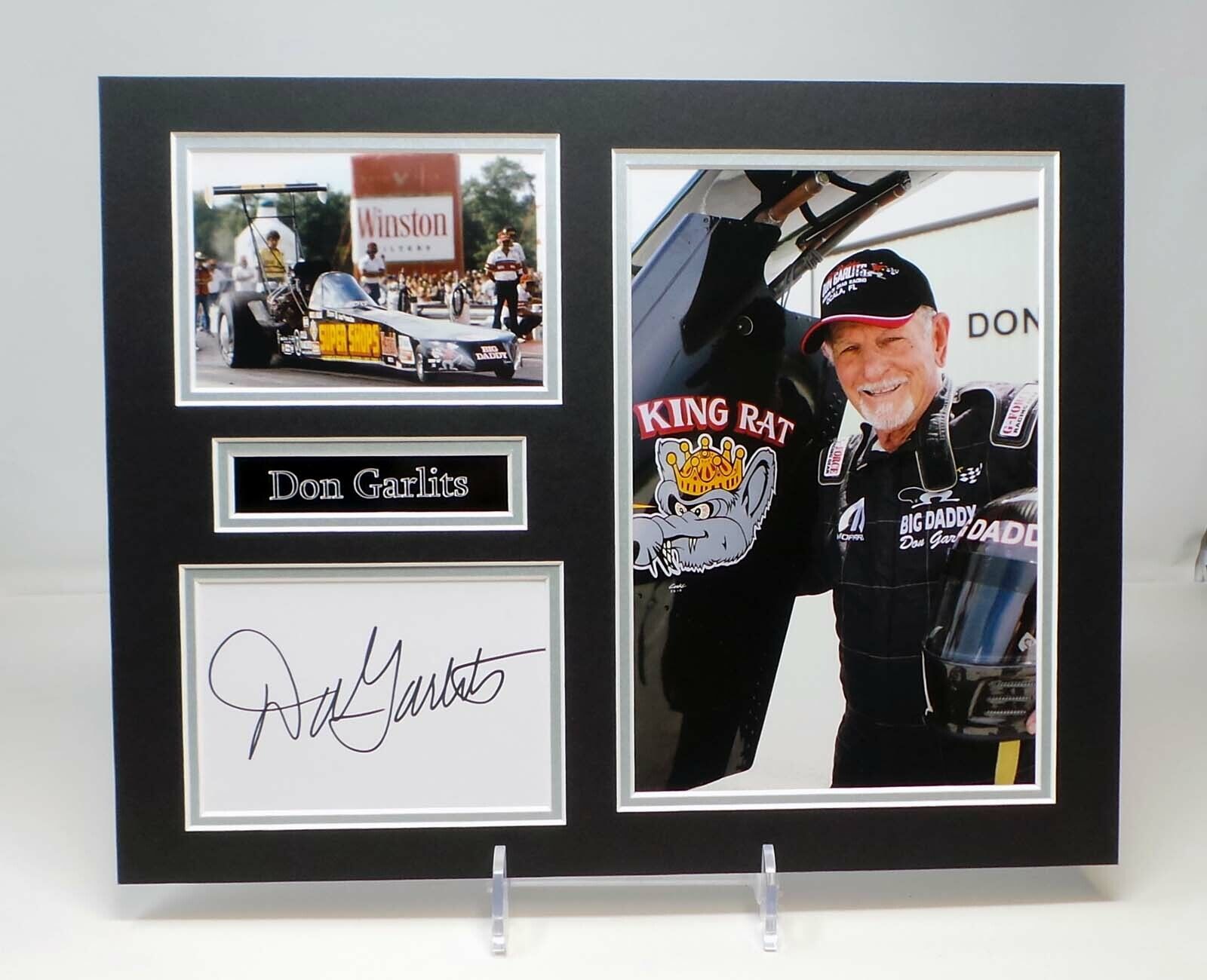 Don GARLITS Big Daddy Signed Mounted Photo Poster painting Display 1 AFTAL RD COA Drag Racing